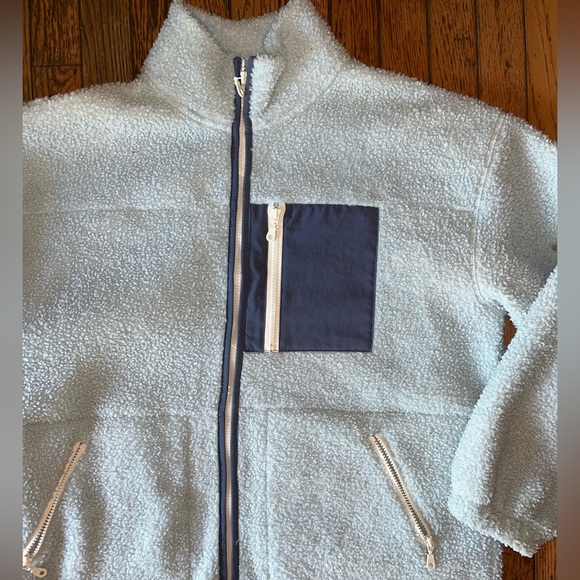 Universal thread Sherpa zip up baby blue sweatshirt/ jacket  M - Picture 4 of 6